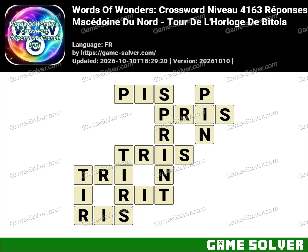 Words Of Wonders: Crossword Niveau 4163 Réponses – Macédoine Du Nord – Tour De L’Horloge De Bitola